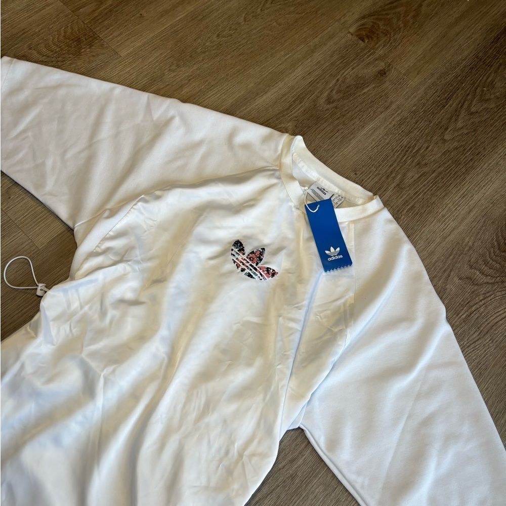 adidas Originals white logo string Tee Dress - Picture 9 of 13